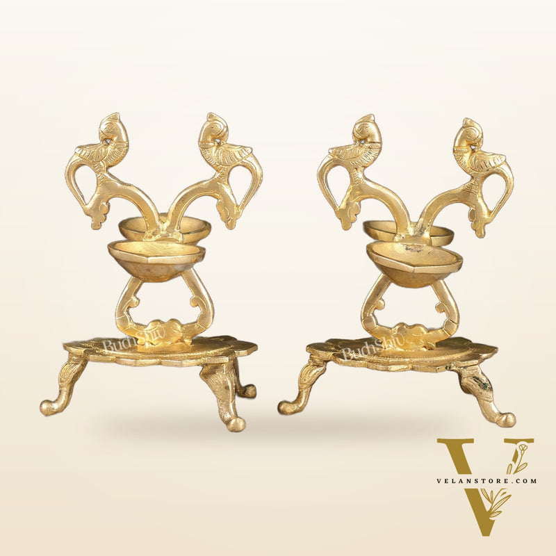 Brass parrot Lamps - 7.5in