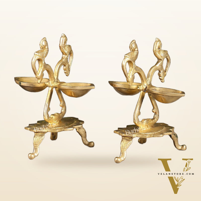 Brass parrot Lamps - 7.5in