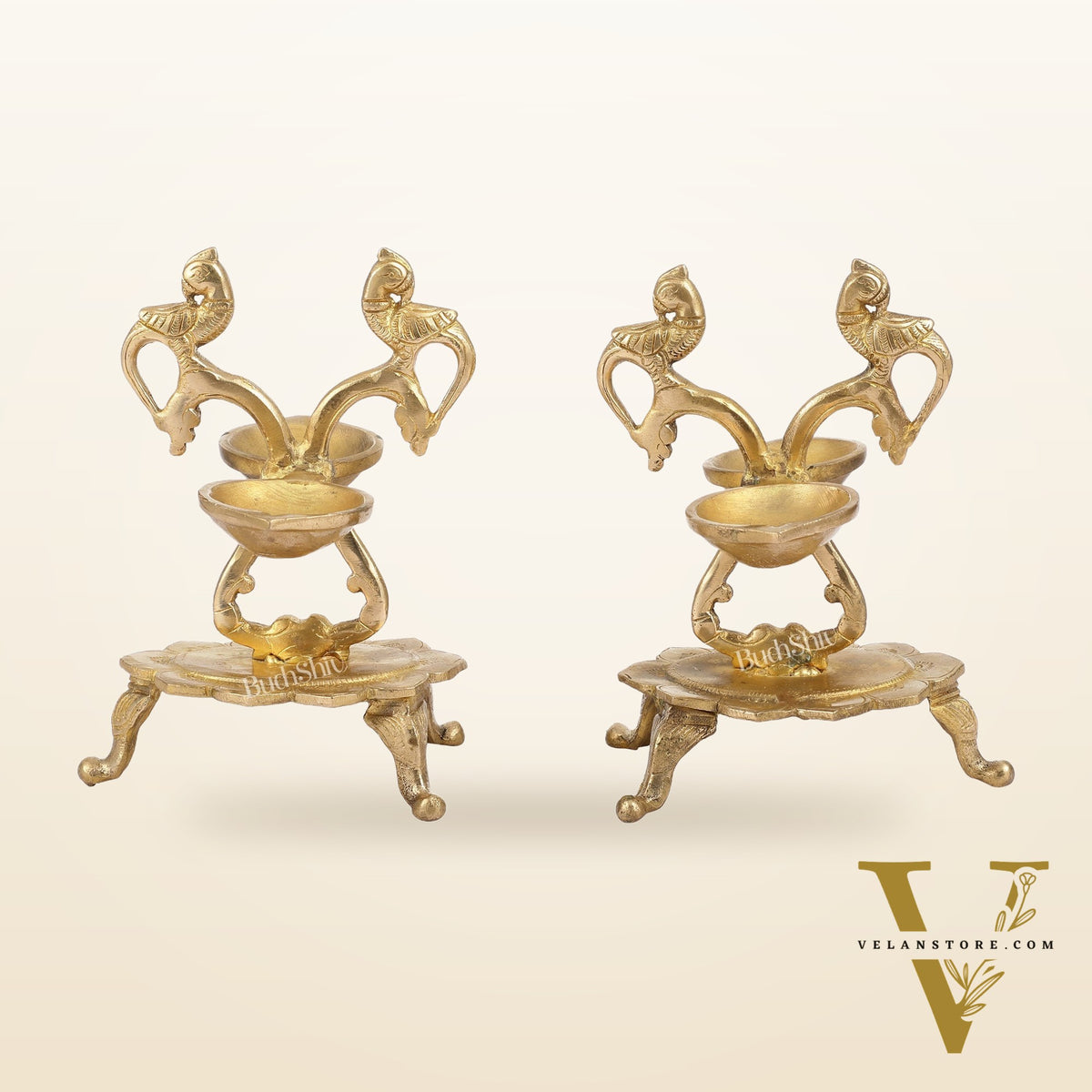 Brass parrot Lamps - 7.5in