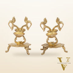 Brass parrot Lamps - 7.5in