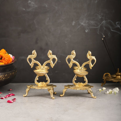 Brass parrot Lamps - 7.5in