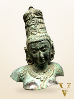 Brass Parvati Bust table accent 12"