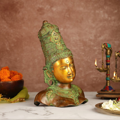 Brass Parvati Bust table accent 12"