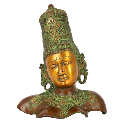 Brass Parvati Bust table accent 12"