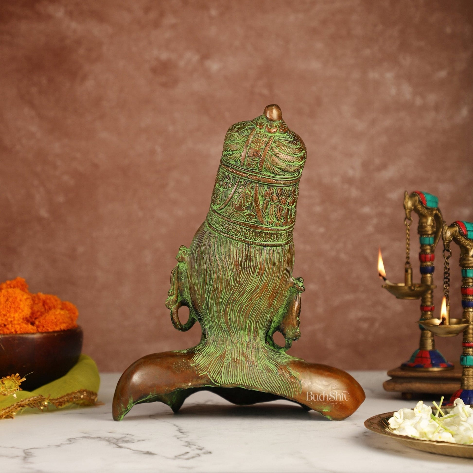 Brass Parvati Bust table accent 12"