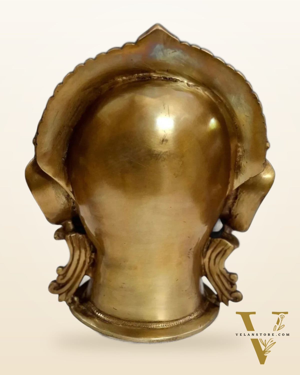 Brass Parvati face Statue - 12 inches