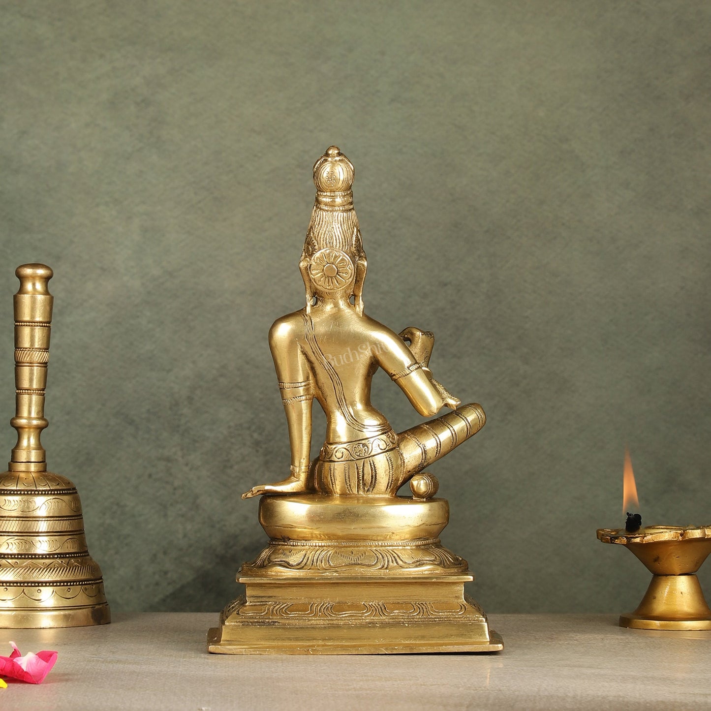 Brass Bhoga Shakti Parvati Idol 9"