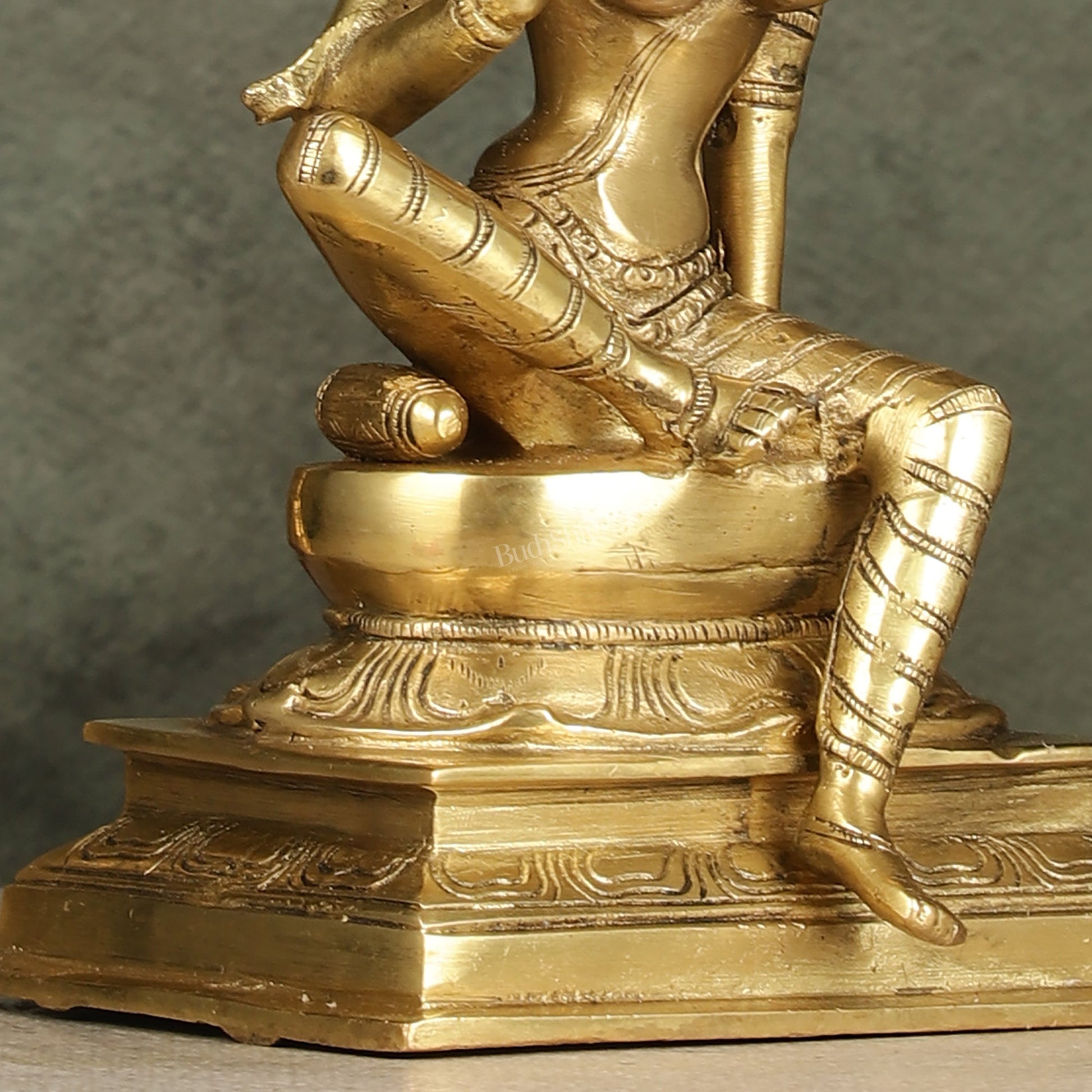 Brass Bhoga Shakti Parvati Idol 9"