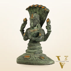 Brass Patanjali Idol | 9" Height | Spiritual Serenity antique