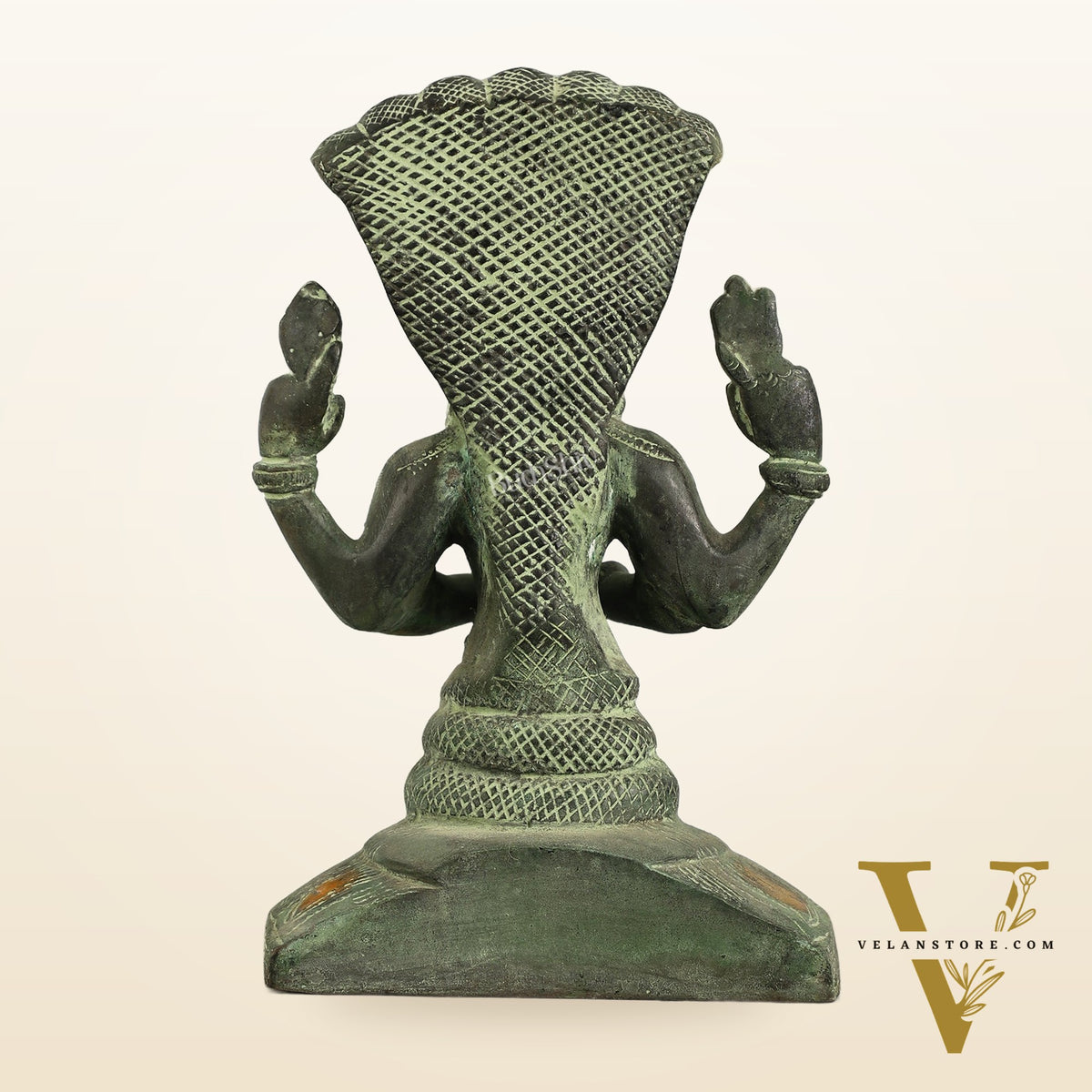 Brass Patanjali Idol | 9" Height | Spiritual Serenity antique