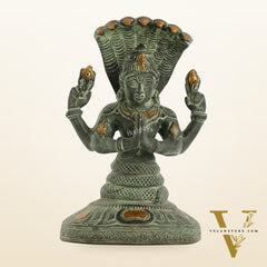 Brass Patanjali Idol | 9" Height | Spiritual Serenity antique