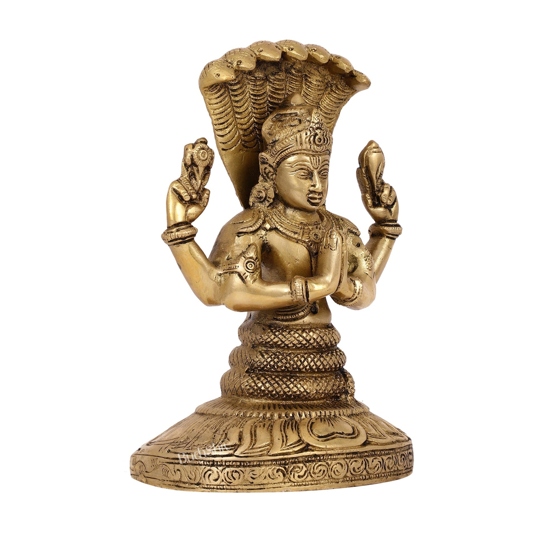 Brass Patanjali Idol | 9" Height | Spiritual Serenity antique