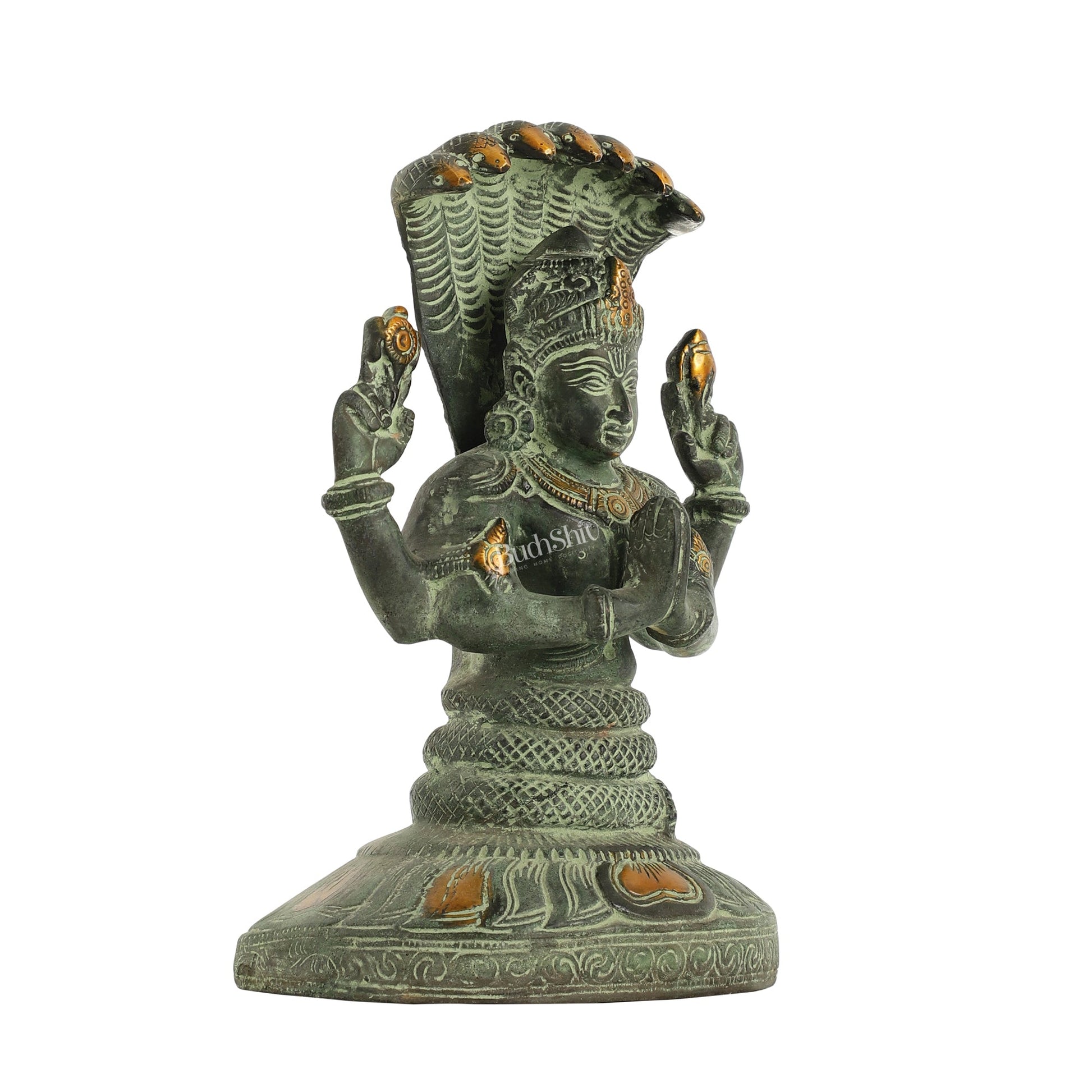 Brass Patanjali Idol | 9" Height | Spiritual Serenity antique