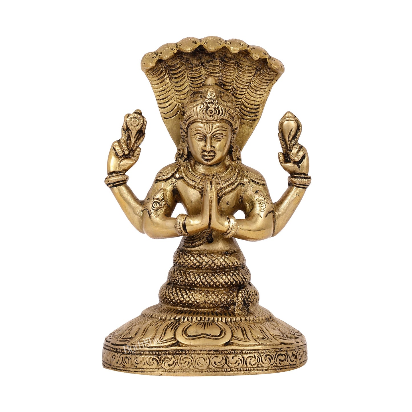 Brass Patanjali Idol | 9" Height | Spiritual Serenity antique
