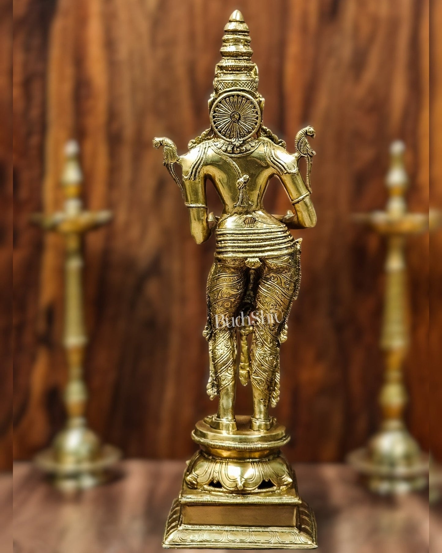 Brass Pavaai Villaku Lamp | Traditional Indian Lamp | Deep Lakshmi 32"