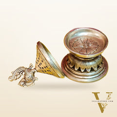 Brass Peacock Design Dhoop Burner | Loban Daan for Aromatic Experience 6.5"