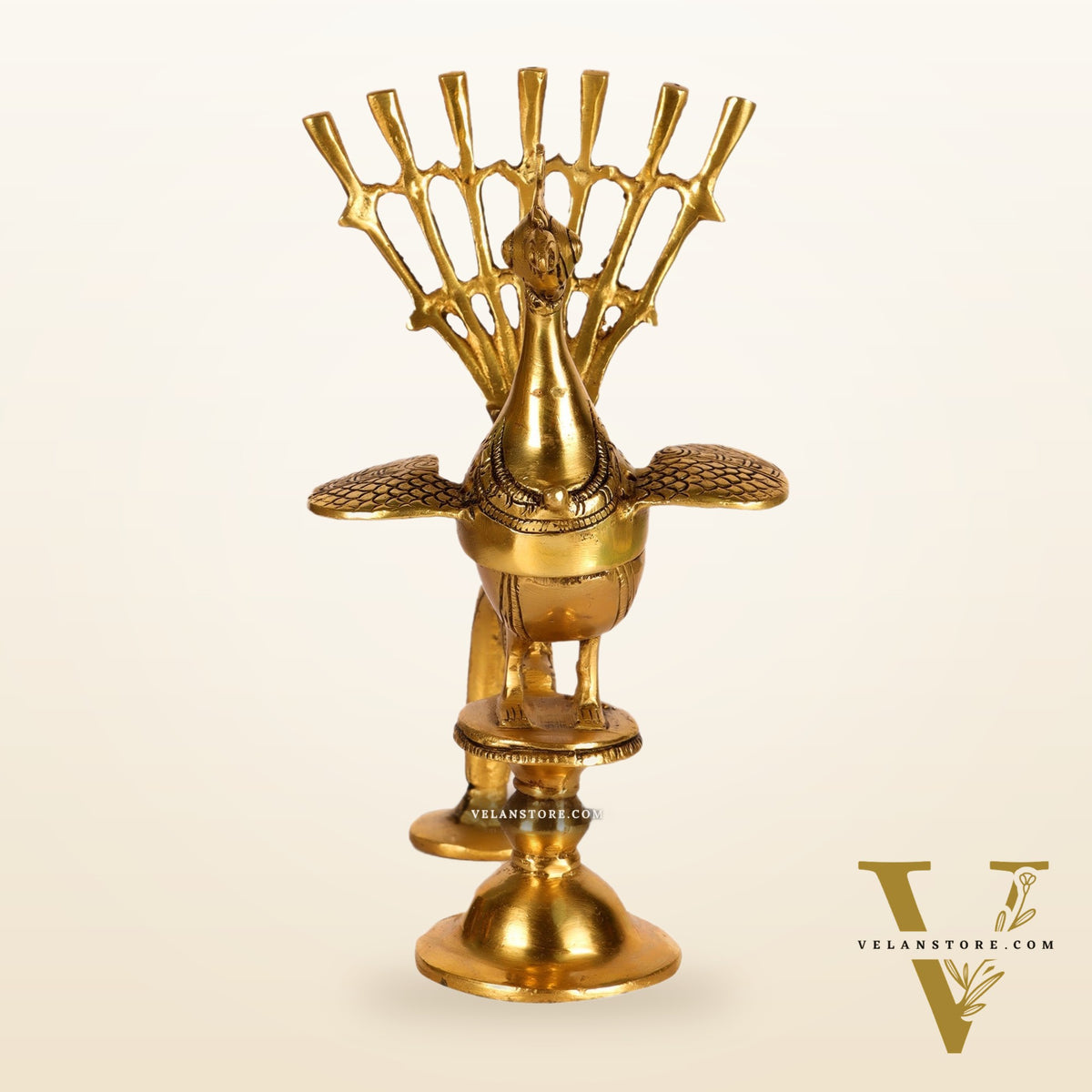 Brass peacock dhoop burner/ dhoop daani burner 8"