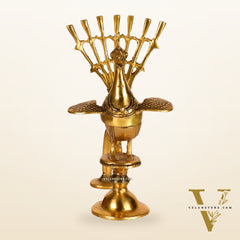Brass peacock dhoop burner/ dhoop daani burner 8"