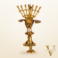 Brass peacock dhoop burner/ dhoop daani burner 8"