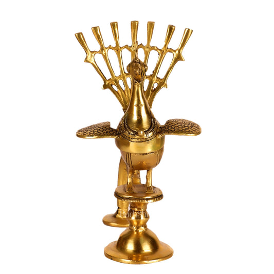 Brass peacock dhoop burner/ dhoop daani burner 8"
