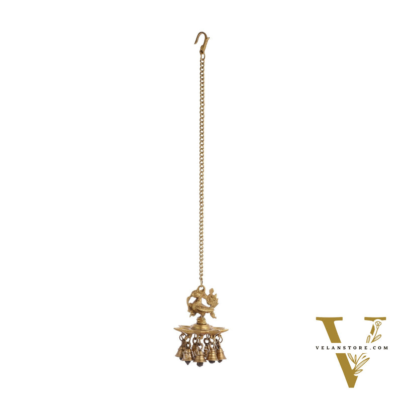 Brass peacock Hanging lamp 20"