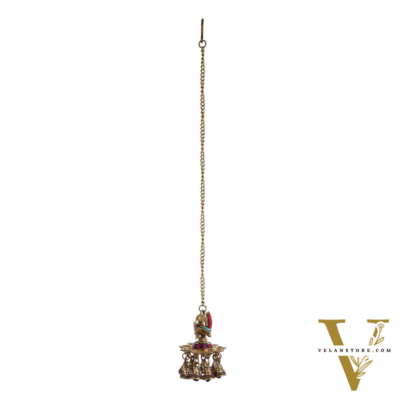 Brass peacock Hanging lamp 20"