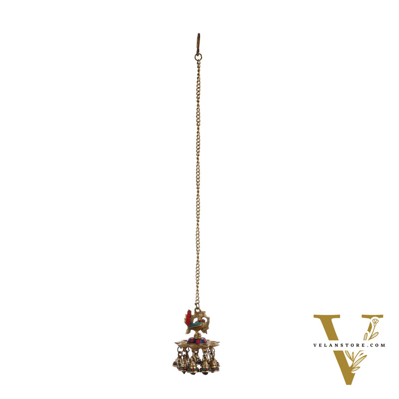 Brass peacock Hanging lamp 20"