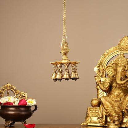 Brass peacock Hanging lamp 20"