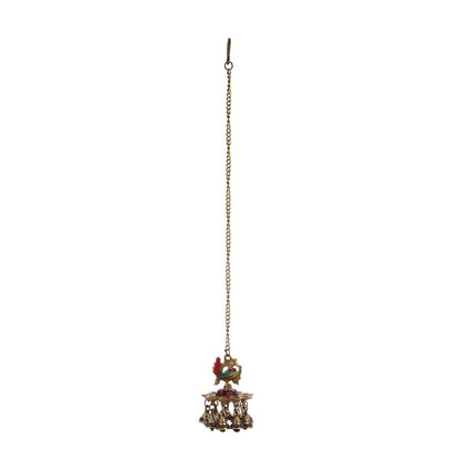 Brass peacock Hanging lamp 20"
