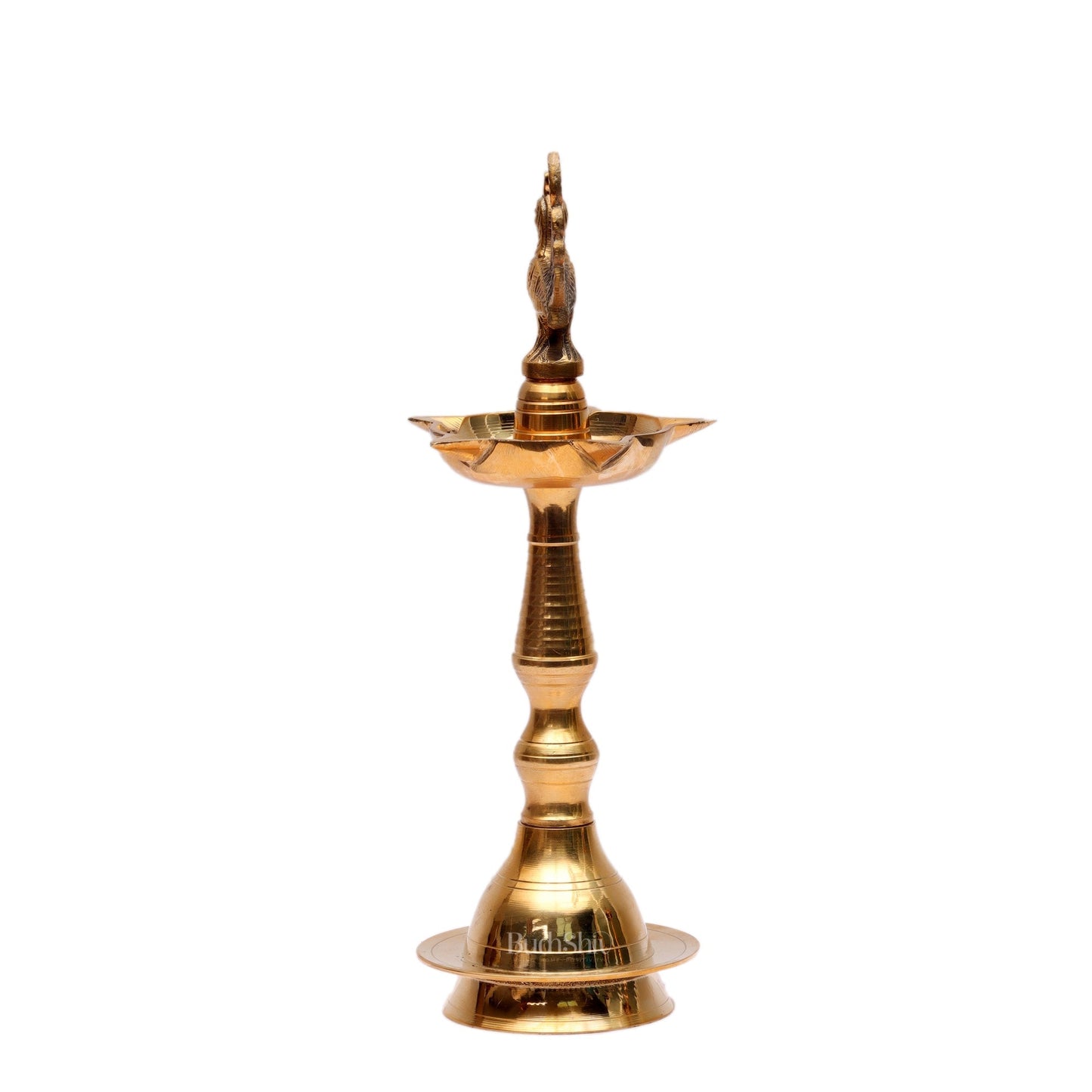 Brass Peacock Lamp 11"