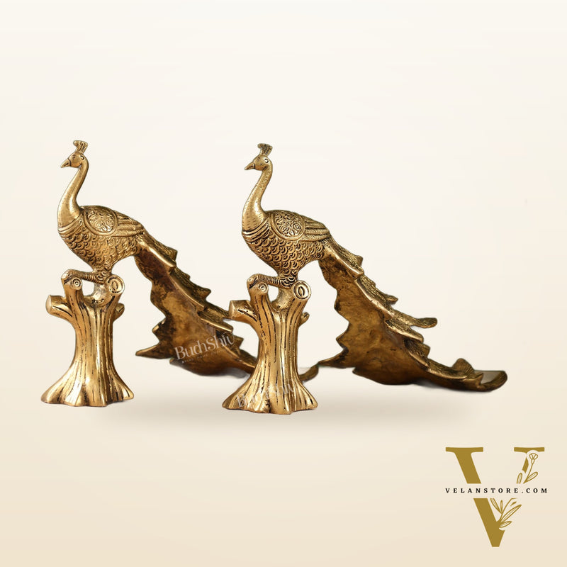 Brass peacock showpiece 12 inch