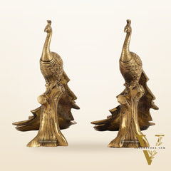 Brass peacock showpiece 12 inch