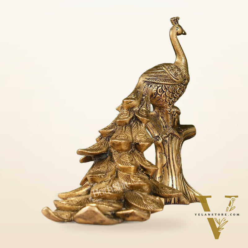 Brass peacock showpiece 12 inch