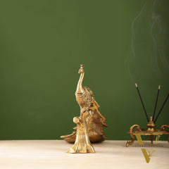 Brass peacock showpiece 12 inch