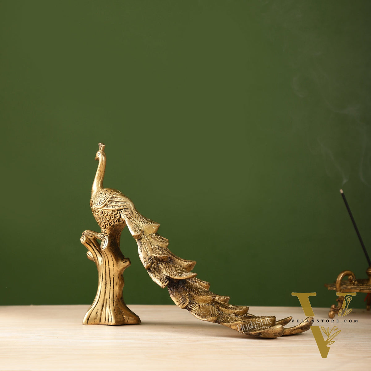 Brass peacock showpiece 12 inch