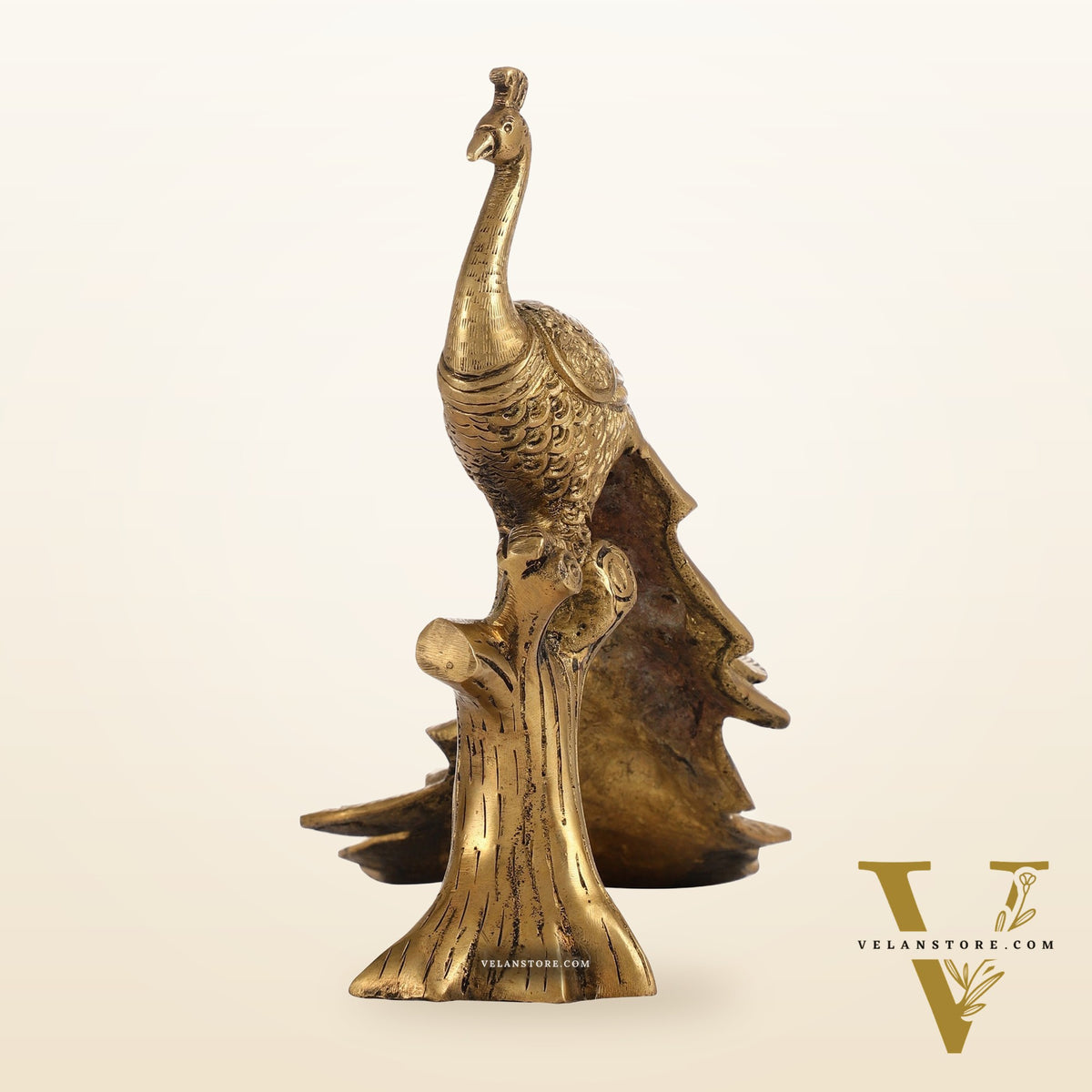 Brass peacock showpiece 12 inch
