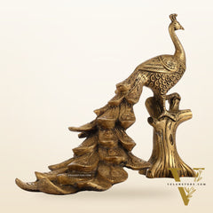 Brass peacock showpiece 12 inch