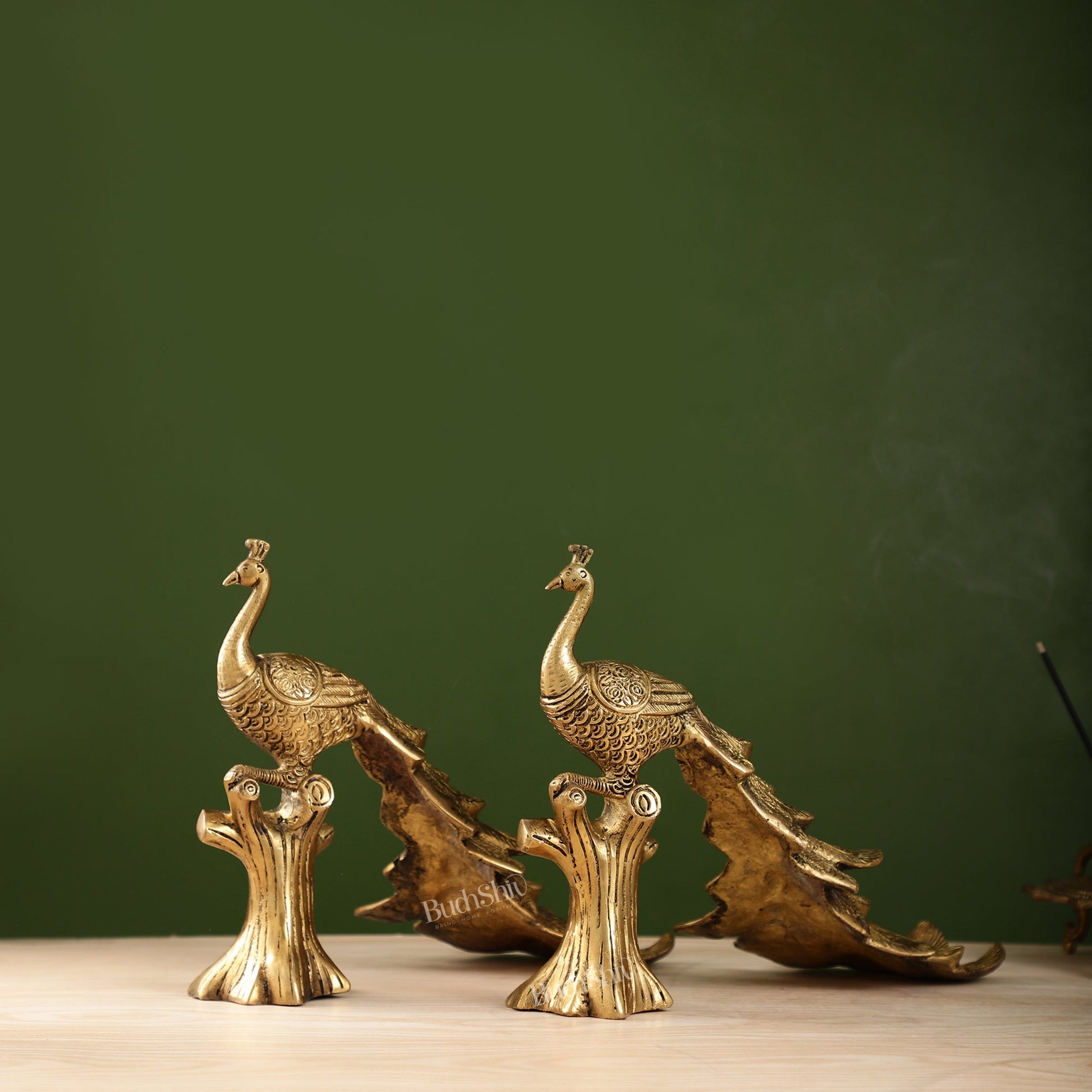 Brass peacock showpiece 12 inch