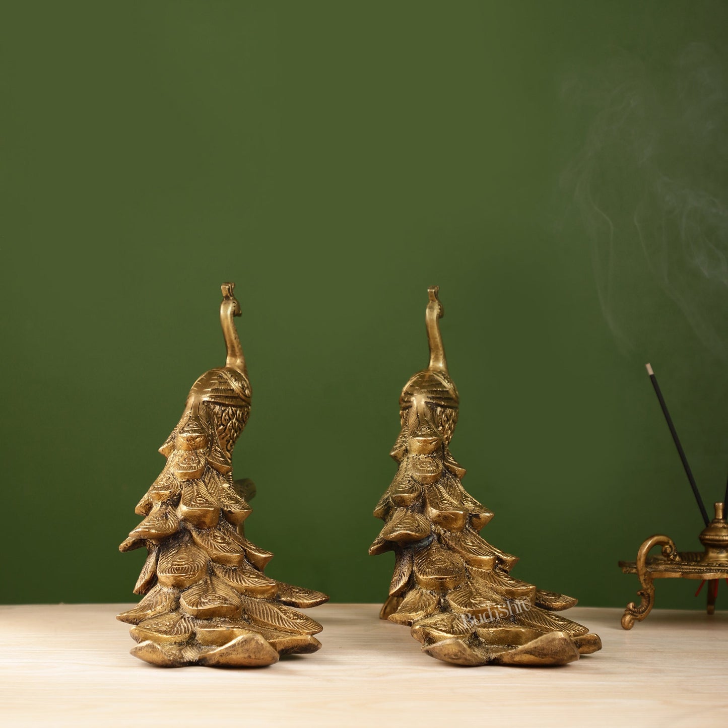 Brass peacock showpiece 12 inch