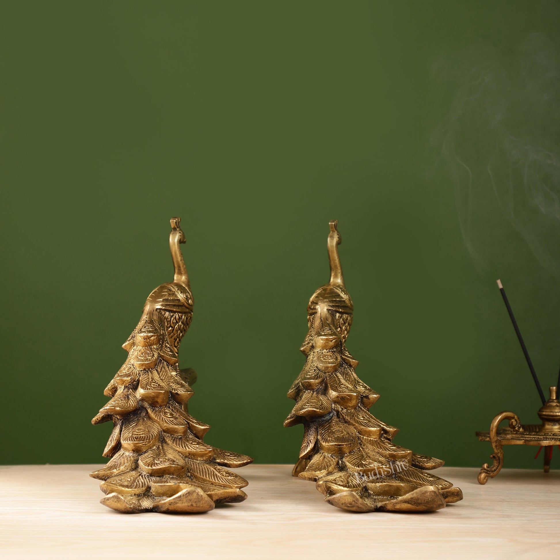 Brass peacock showpiece 12 inch