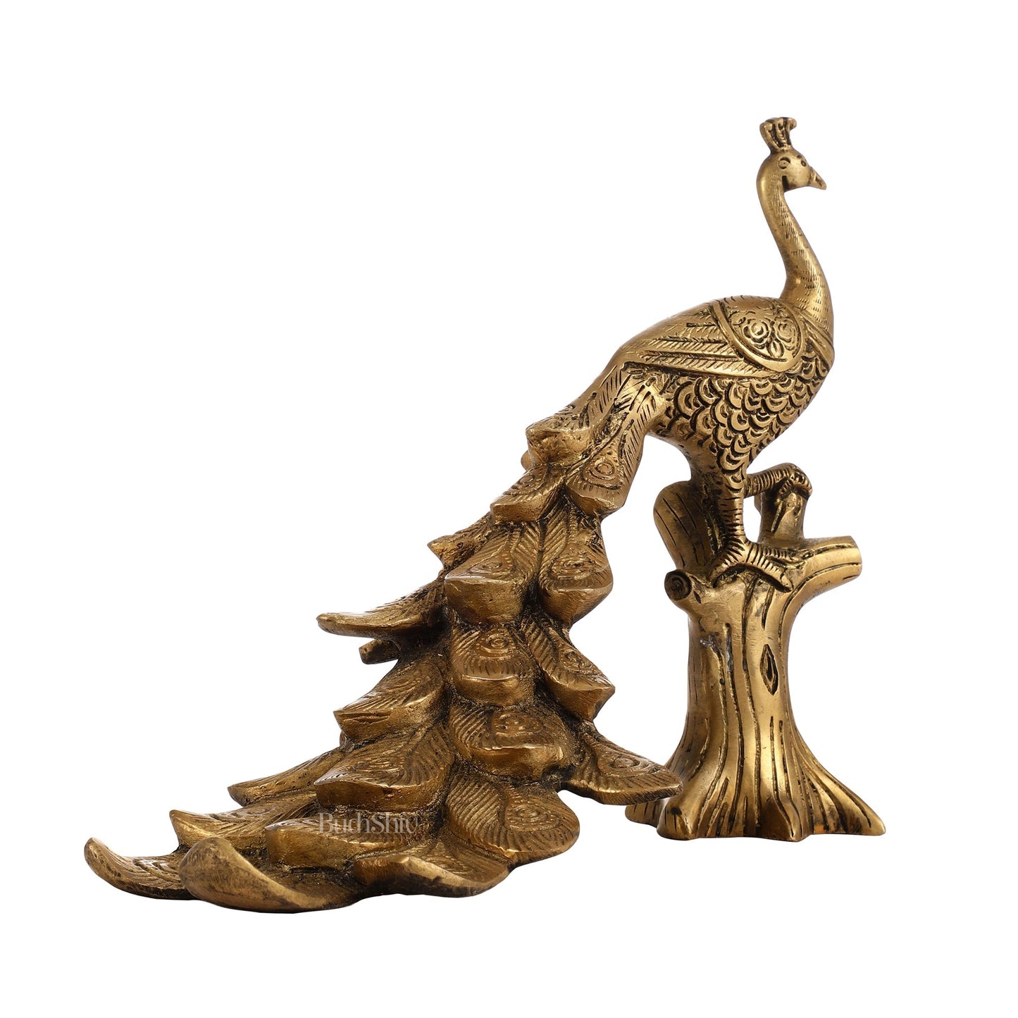 Brass peacock showpiece 12 inch