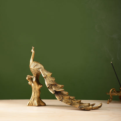 Brass peacock showpiece 12 inch