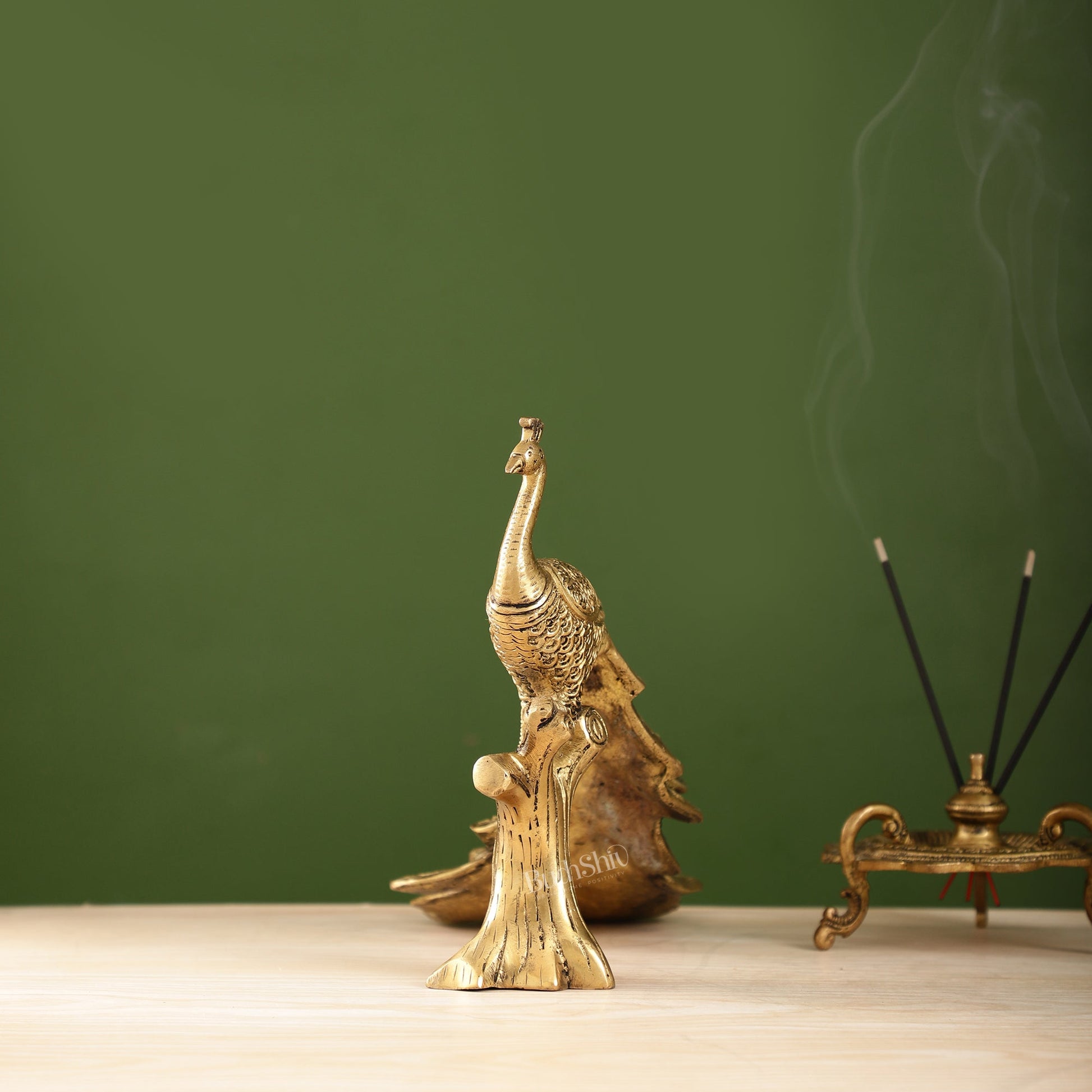 Brass peacock showpiece 12 inch