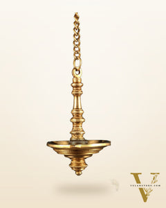 Brass Plain Hanging Oil Lamp – Simple and Sober Design