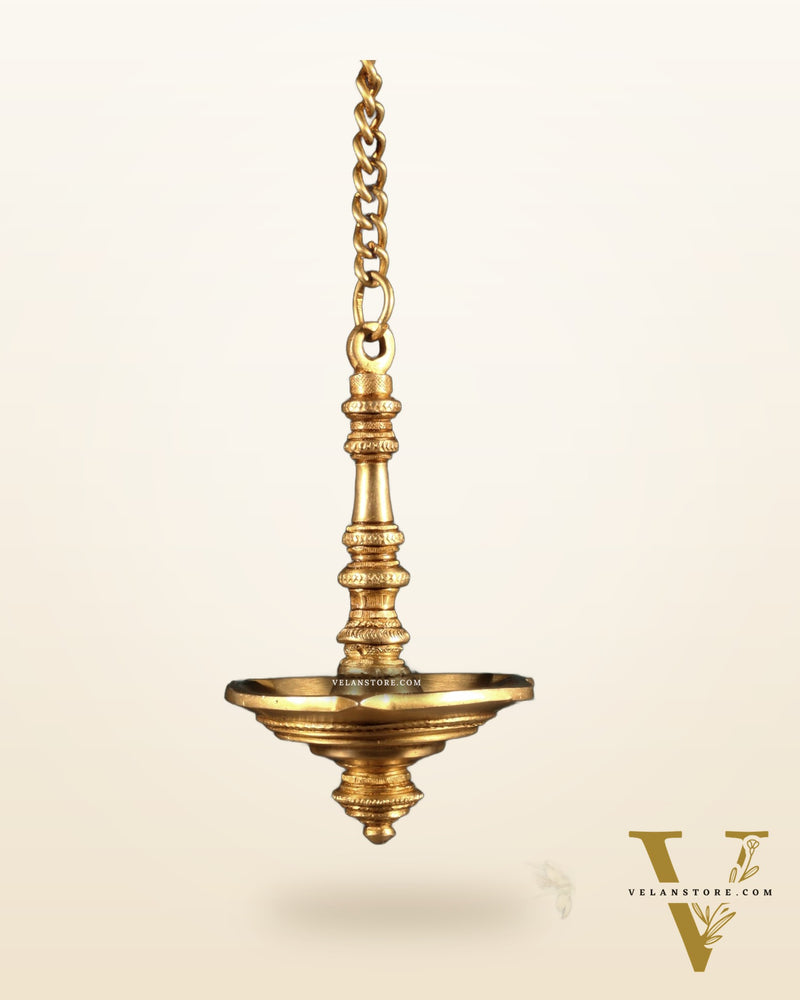 Brass Plain Hanging Oil Lamp – Simple and Sober Design