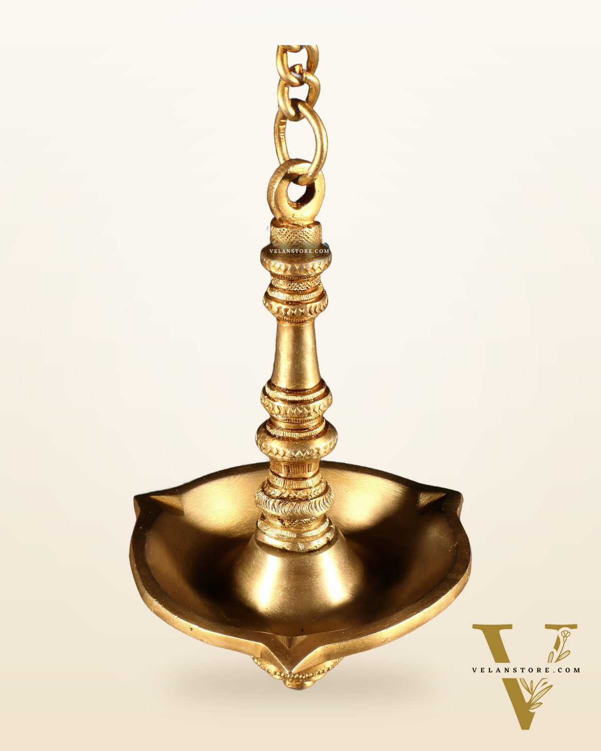 Brass Plain Hanging Oil Lamp – Simple and Sober Design