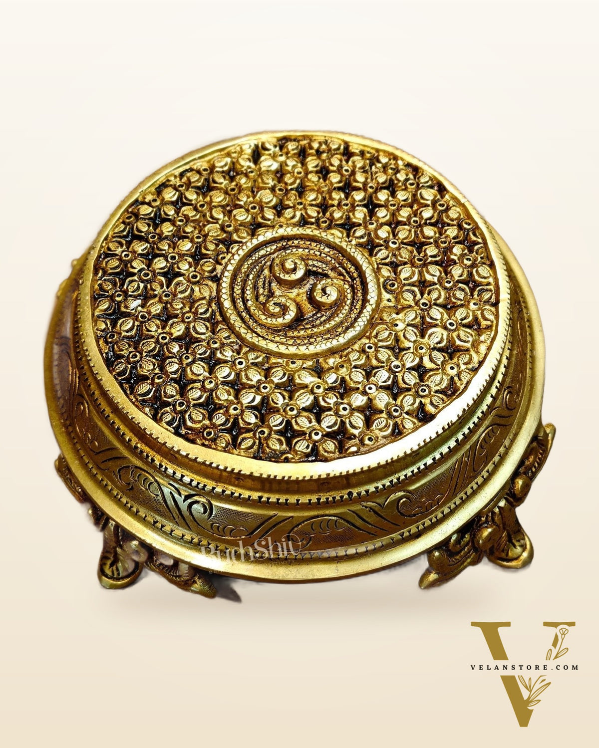 Brass Pooja Chowki aasan for idols - 7x7 inch