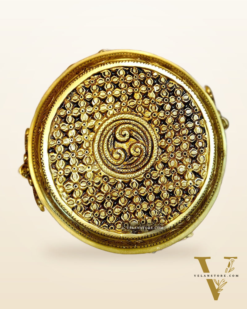 Brass Pooja Chowki aasan for idols - 7x7 inch