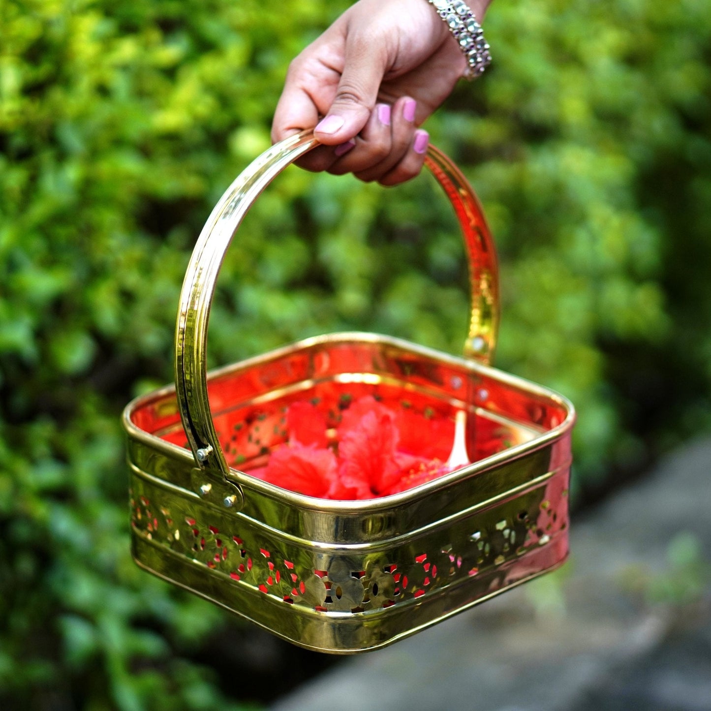 Brass Pooja / Worship Basket