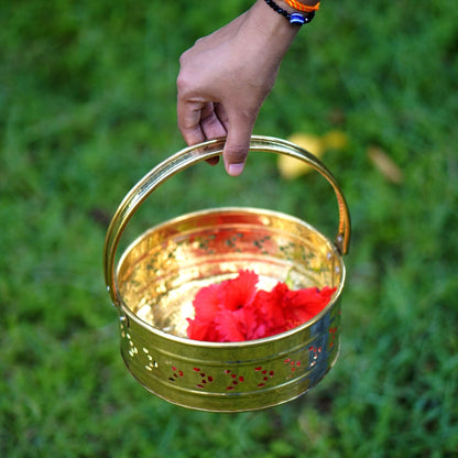 Brass Pooja / Worship Basket